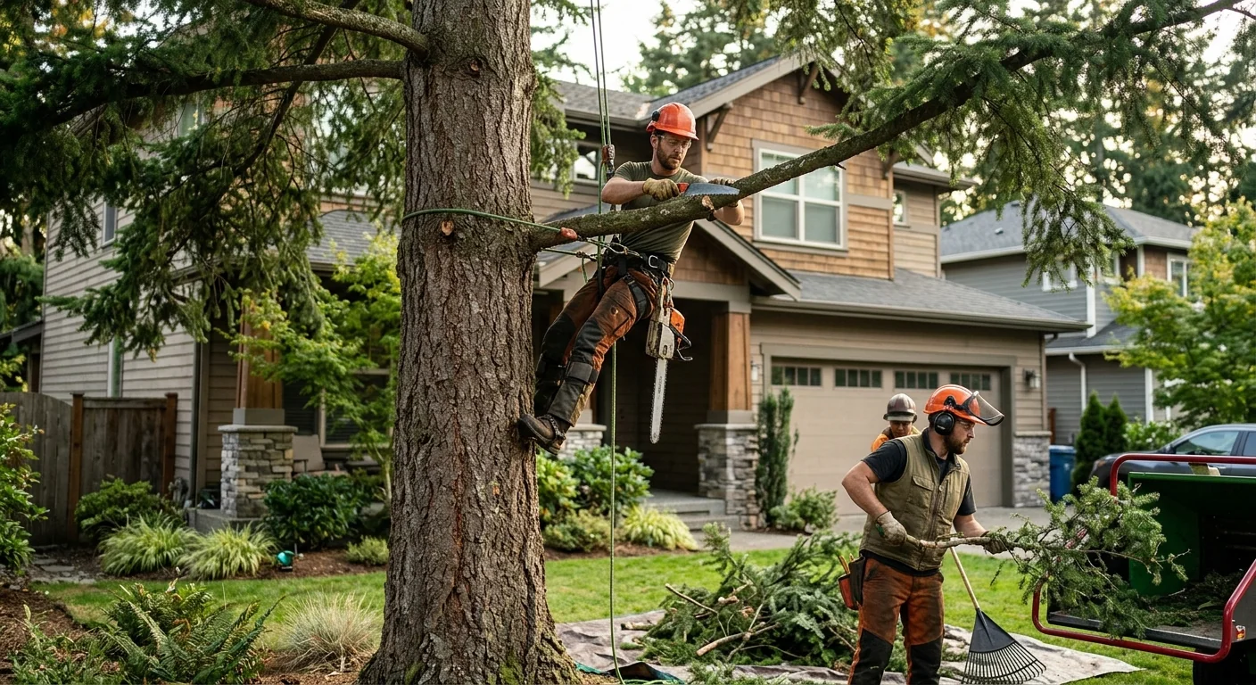 Cleared Redmond property with graded ground and hauled-away brush after crew finishes